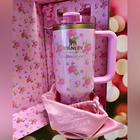 Stanley Other - Stanley & Love Shack Fancy Colab NWT SS Tumbler/straw/topper/dust bag/Gift Boxed